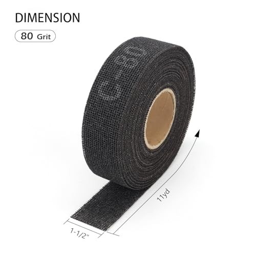Sanding Roll 80 Grit 1-1/2 x 33 Feet Silicon Carbide Mesh Plumbing Double Sided