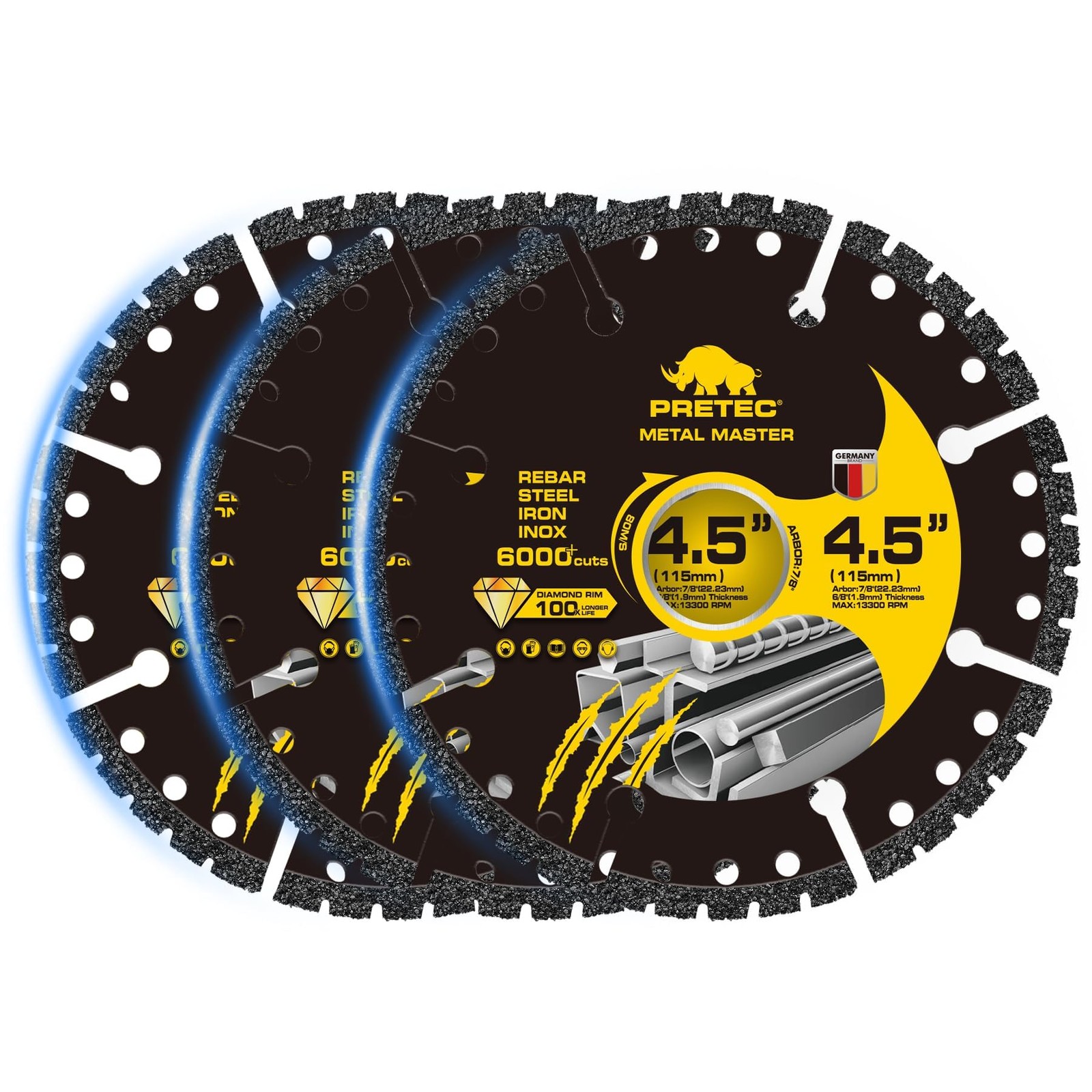 Diamond Cutting Wheel 4 1/2 x 7/8 Inch, Angle Grinder 4 INCH