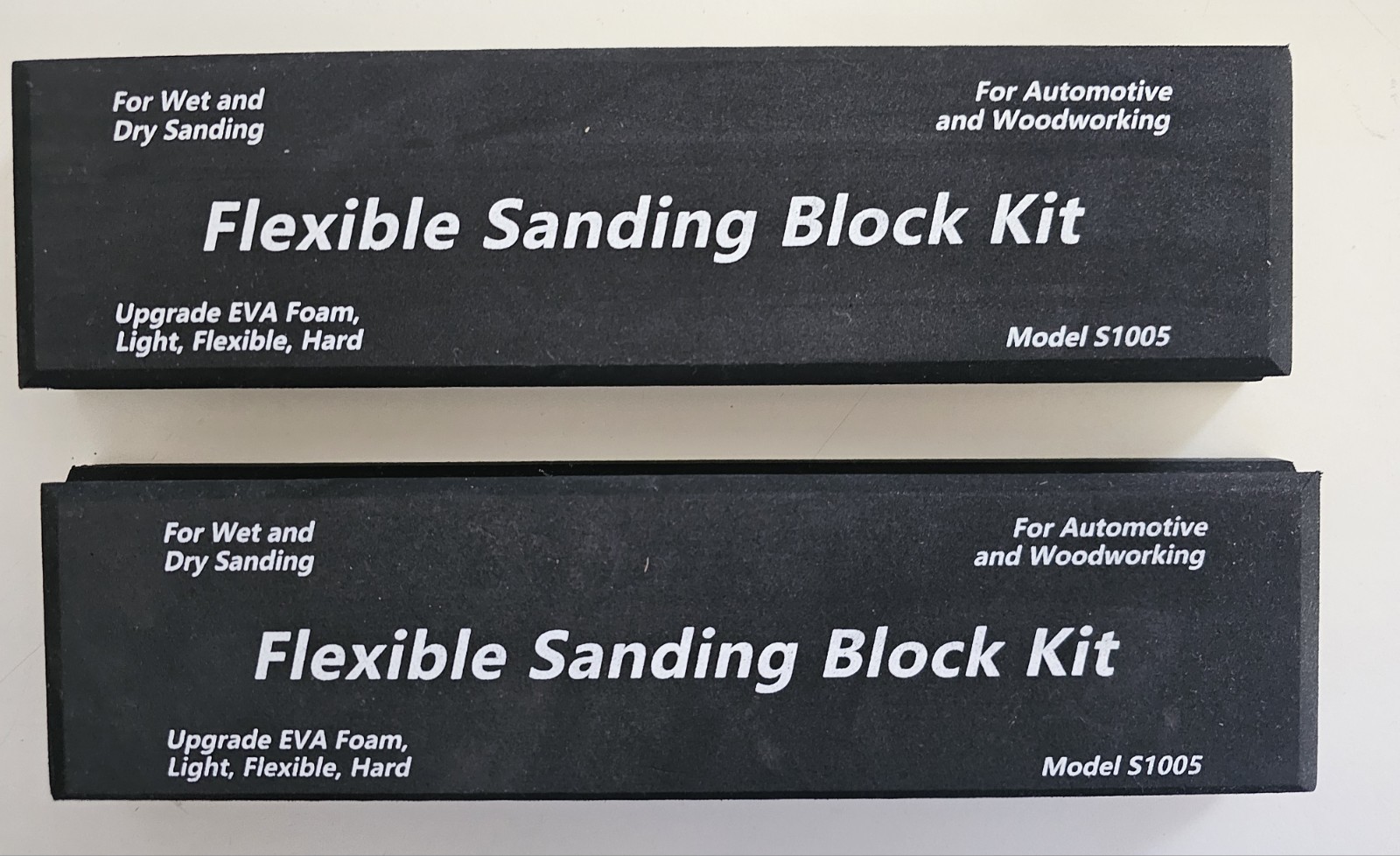 7PCS Sanding Block Kit Flexible EVA Foam Wet or Dry Autobody Hand Sanding Black