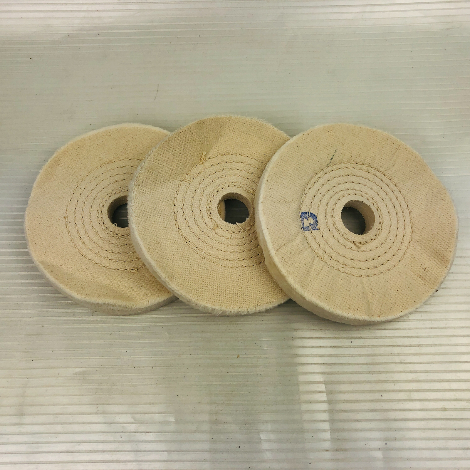 6 in Buffing Polishing Wheel Buffer Pad 3pk 1″ Arbor Cotton 50 Ply Spiral Sewn