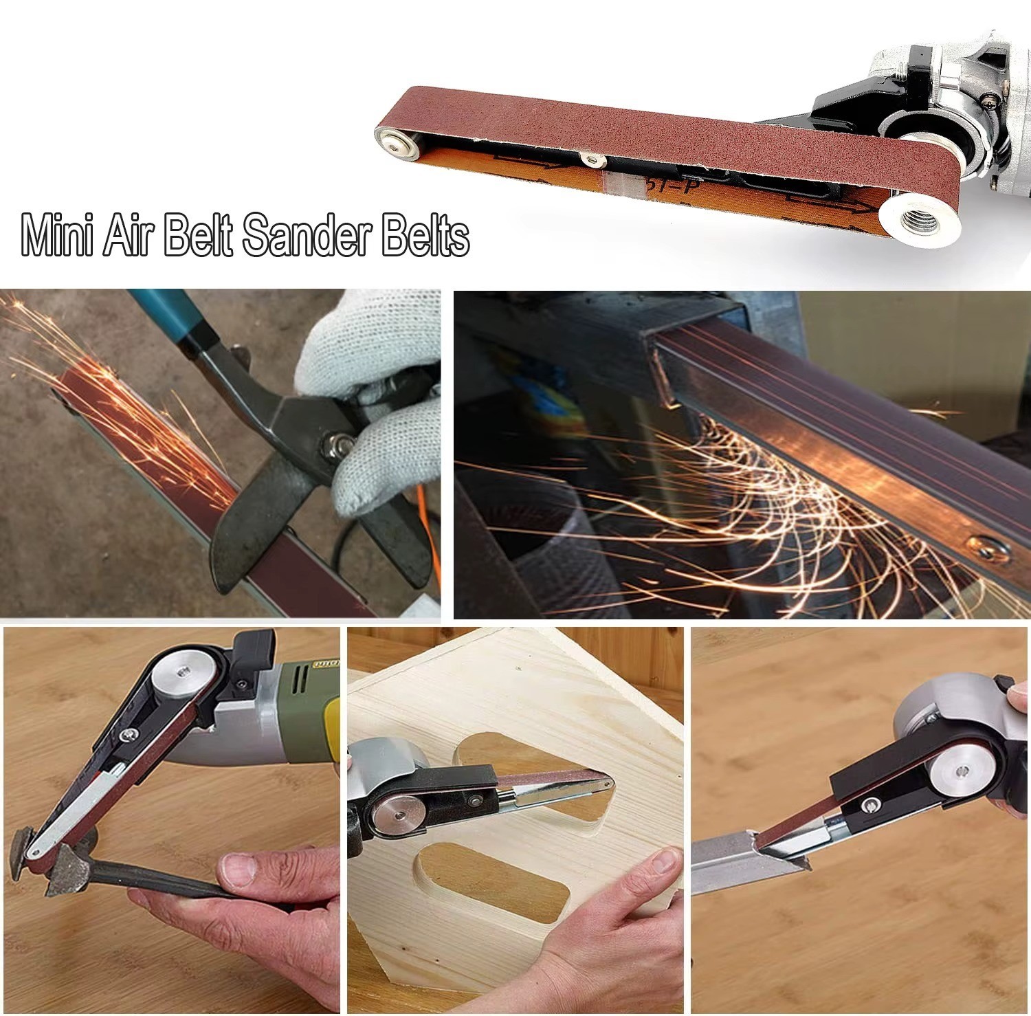 10Pcs 520*20mm/330x10mm/457*13mm P60-P320 Abrasive Belt Sanding For Machine Tool