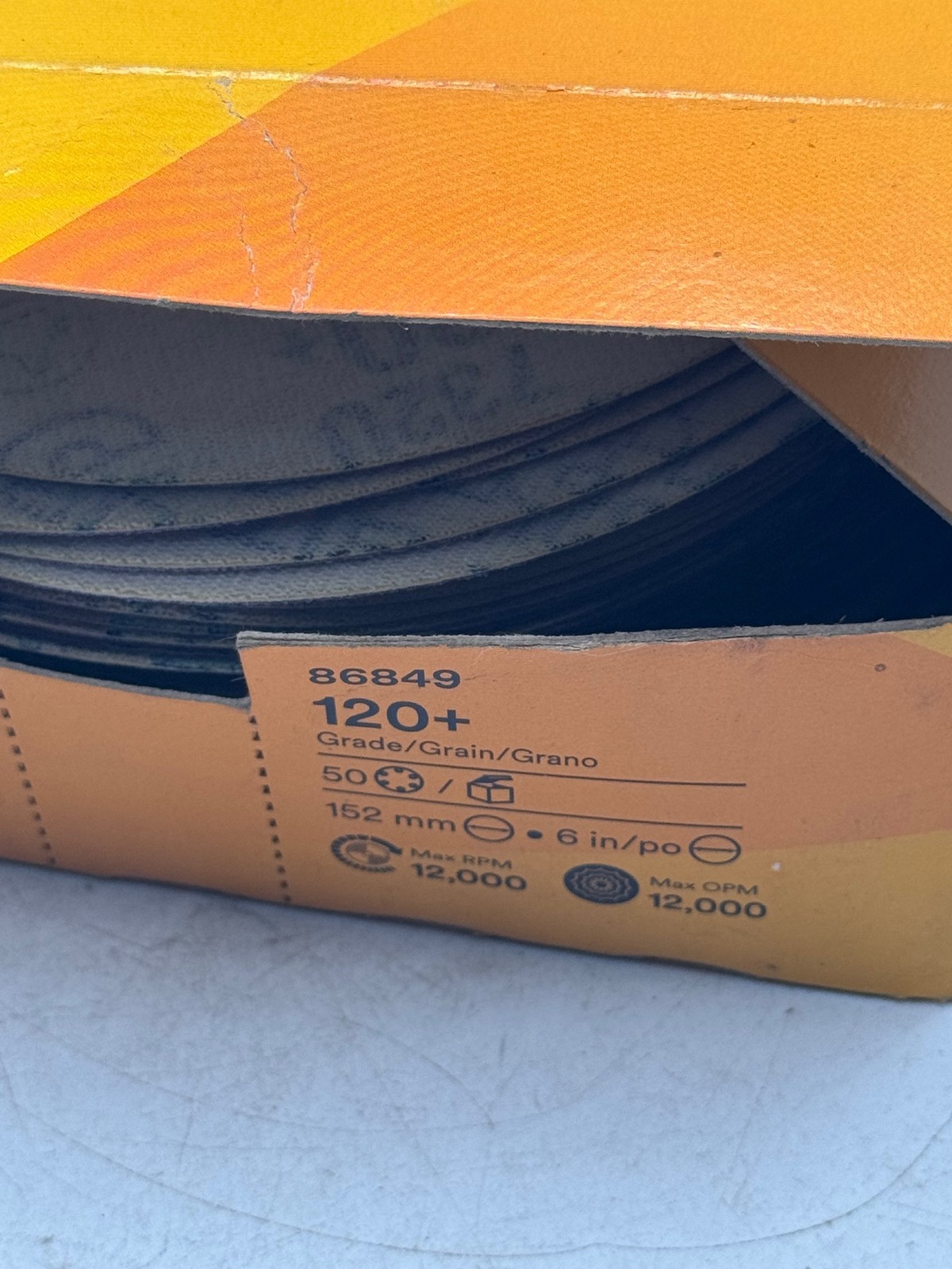 3M Cubitron II 86849 6in 120+ Grit Hookit Discs 50 Pack