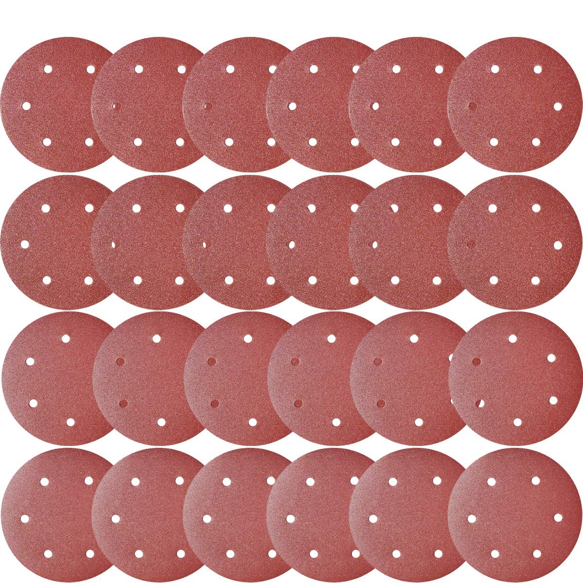 30 PCS 9 Inch 6 Hole Drywall Sanding Discs Set- 80 100 120 180 9 inch, Brown