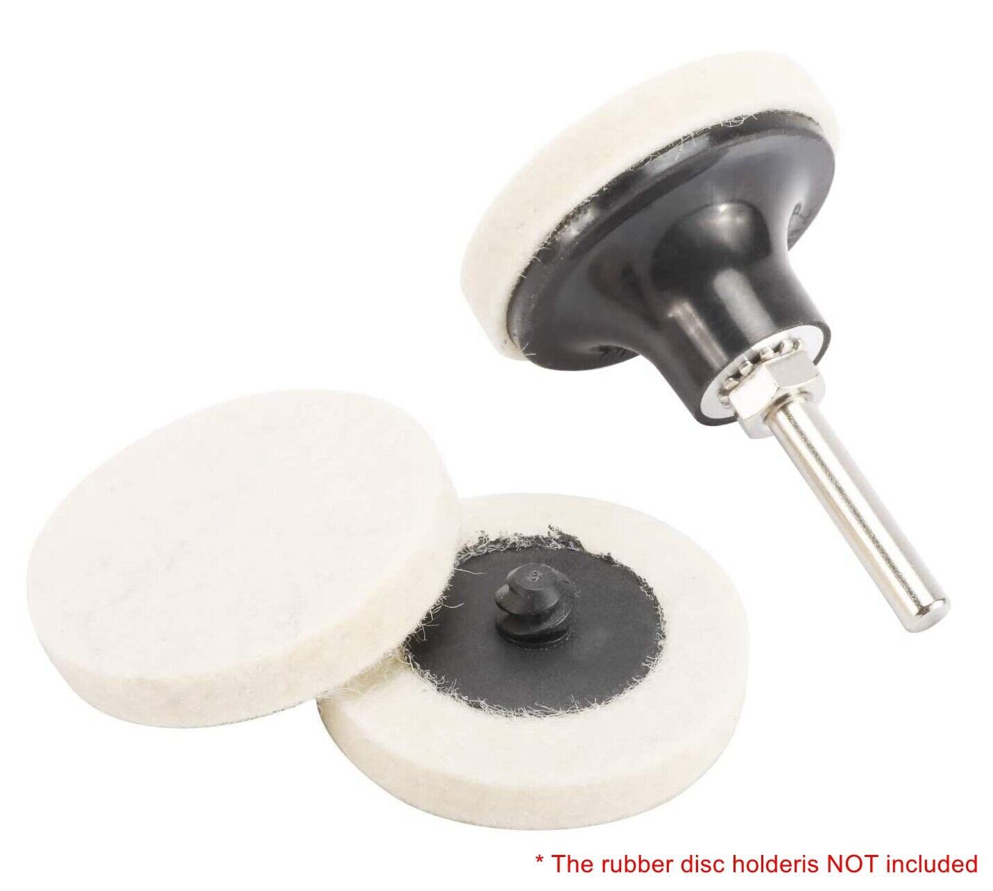 10PCS 2” Wool Buffing Polishing Pad Roll Lock Sanding Disc for Die Grinder Drill