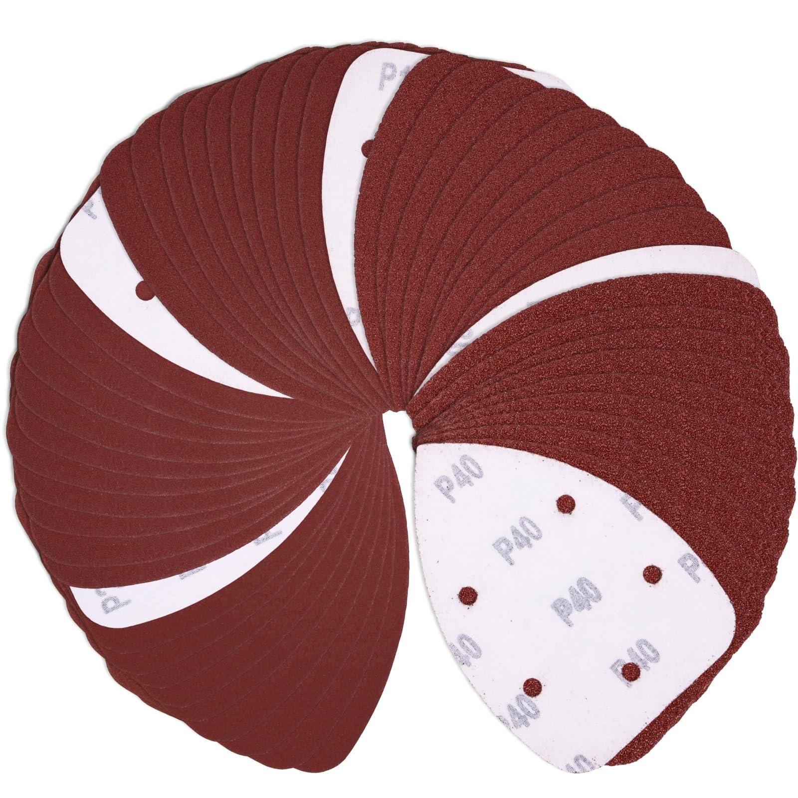 50 Pcs Mouse Detail Sanding Paper Assorted Grits Detail Sandpaper for Wood Metal