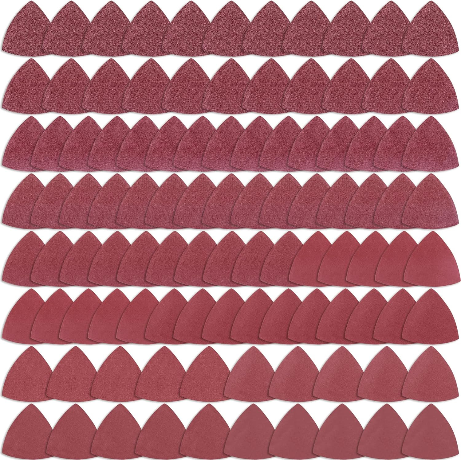 100 Pieces Triangle Sanding Pads Triangular Sandpaper Sanding Sheets Fit for 3-1