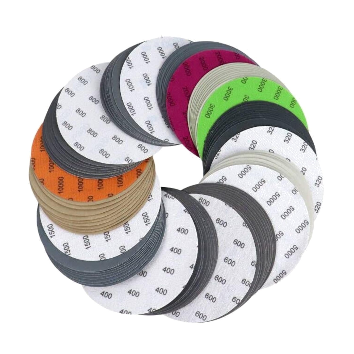 Silicon Carbide Sandpaper 100Pcs | 320-10000 Grit