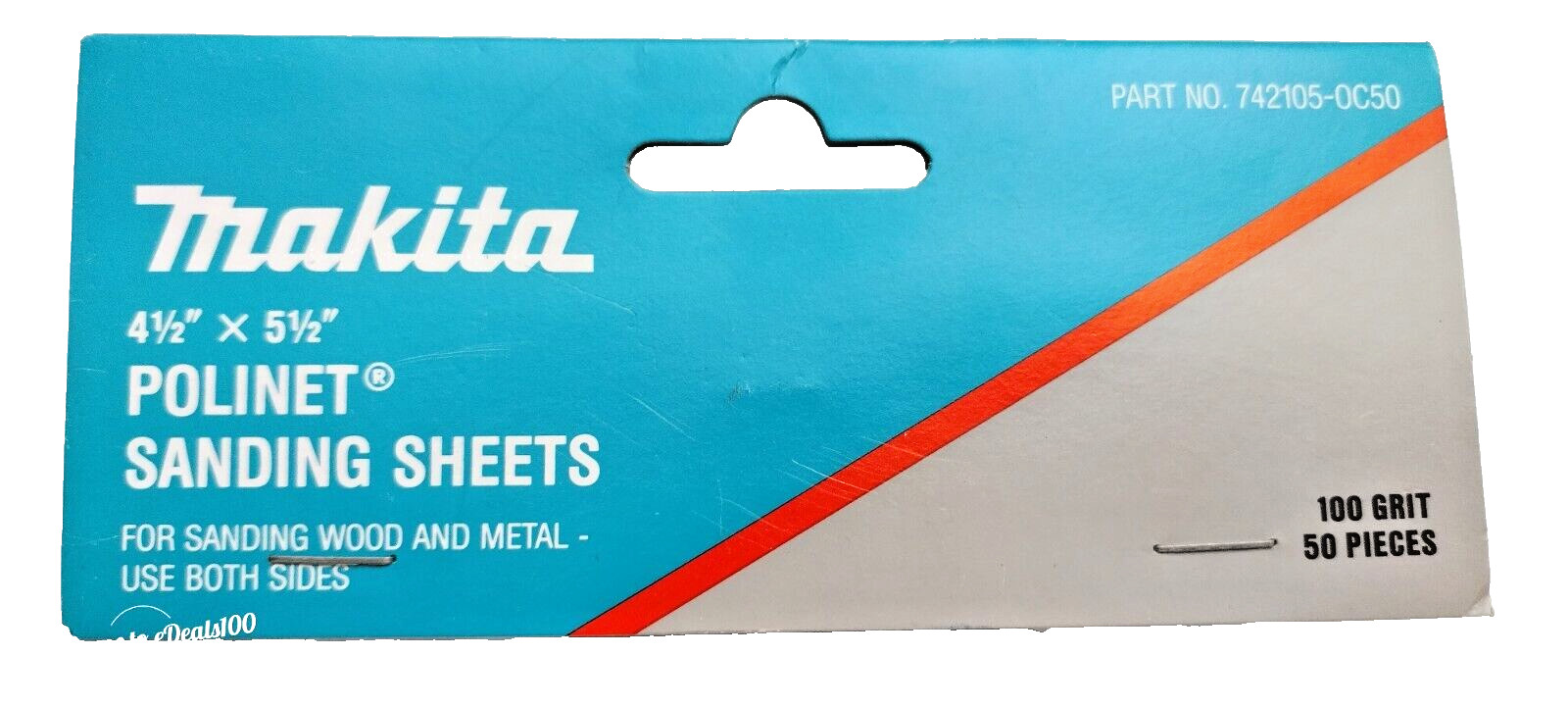 NEW Makita Polinet Sanding Sheets 4-1/2″ x 5-1/2″, 100 Grit, 50 Pieces AC