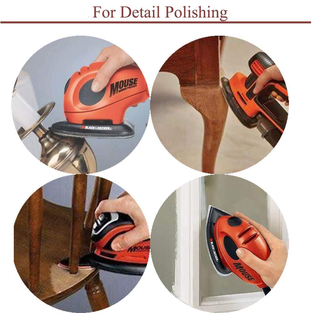 36PCS Mouse Detail Sander Sandpaper Hook Loop Sanding Pads Sheets P60-240