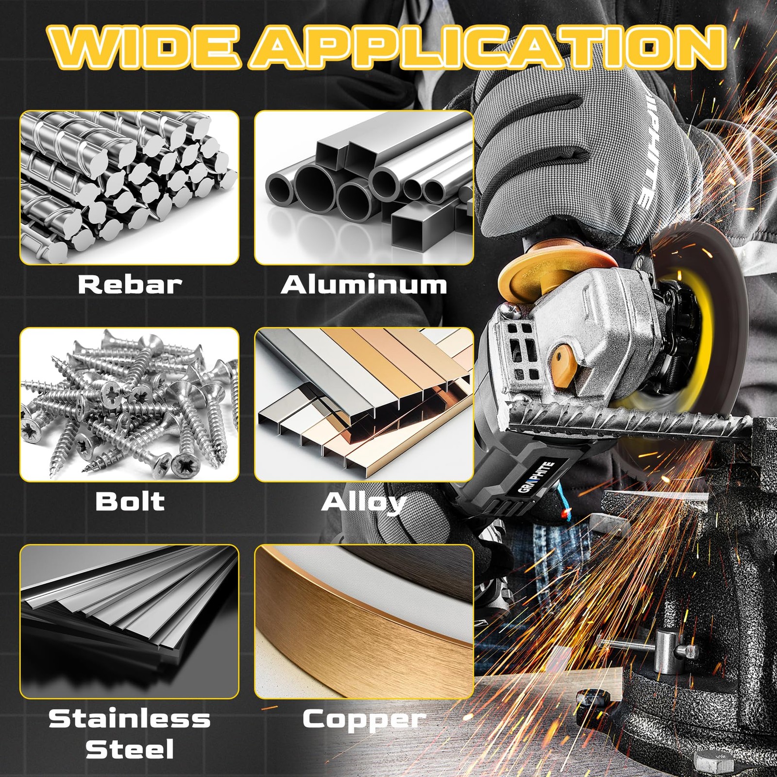 Diamond Cutting Wheel 4 1/2 x 7/8 Inch, Angle Grinder 4 INCH