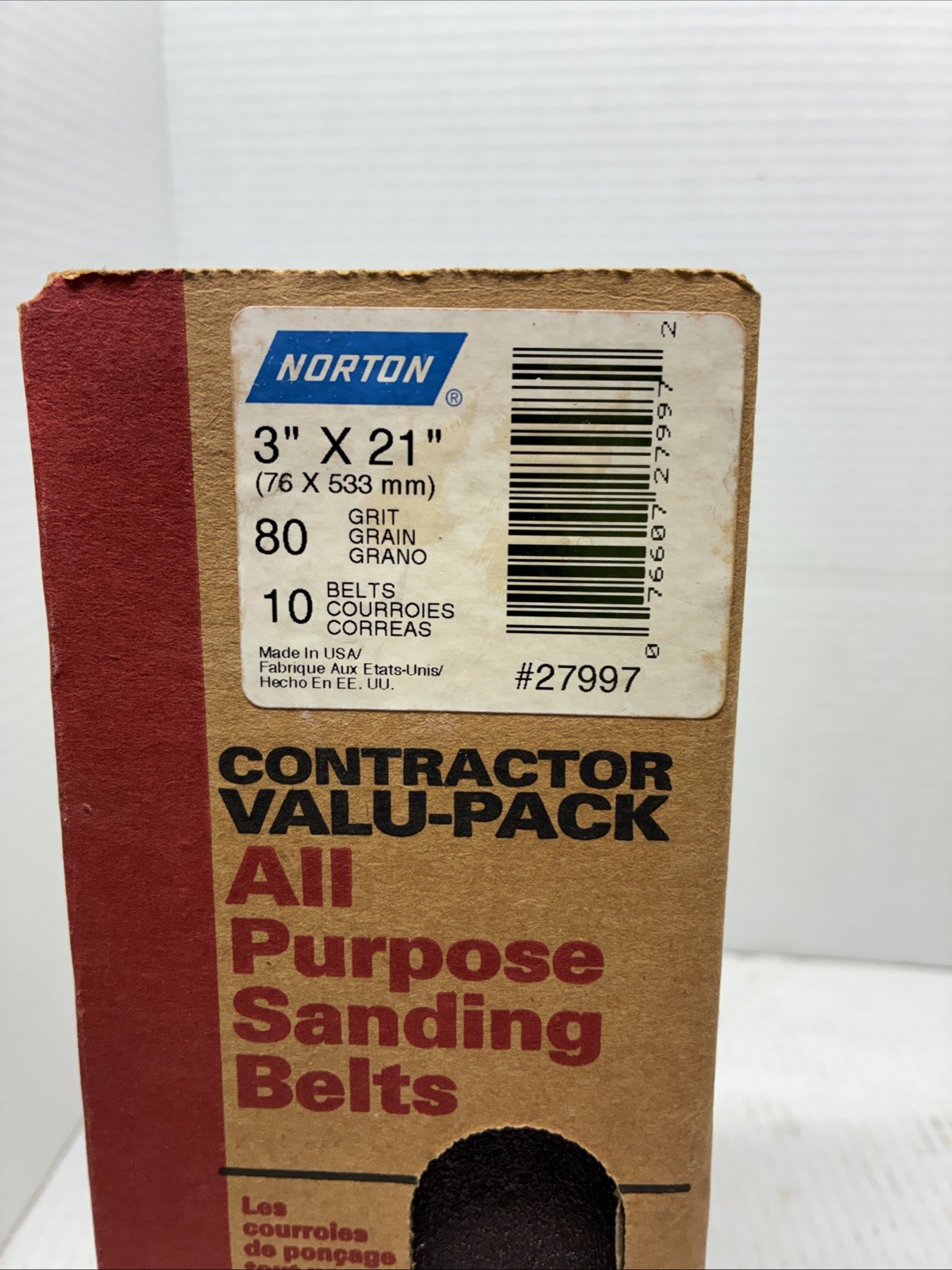 Lot Of 4 Boxes Of 3″ X 21″ Aluminum Oxide Belt Open Boxes See Description