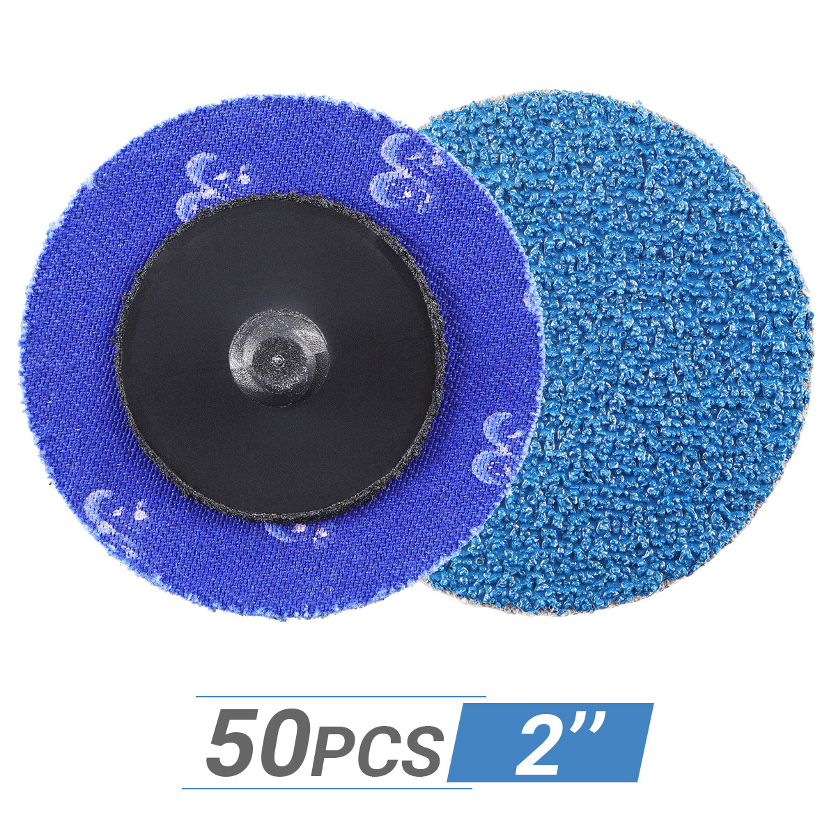 2 inch 36 Grit Zirconia Roll Lock Die Grinder Quick Change Sanding Discs 50PCS