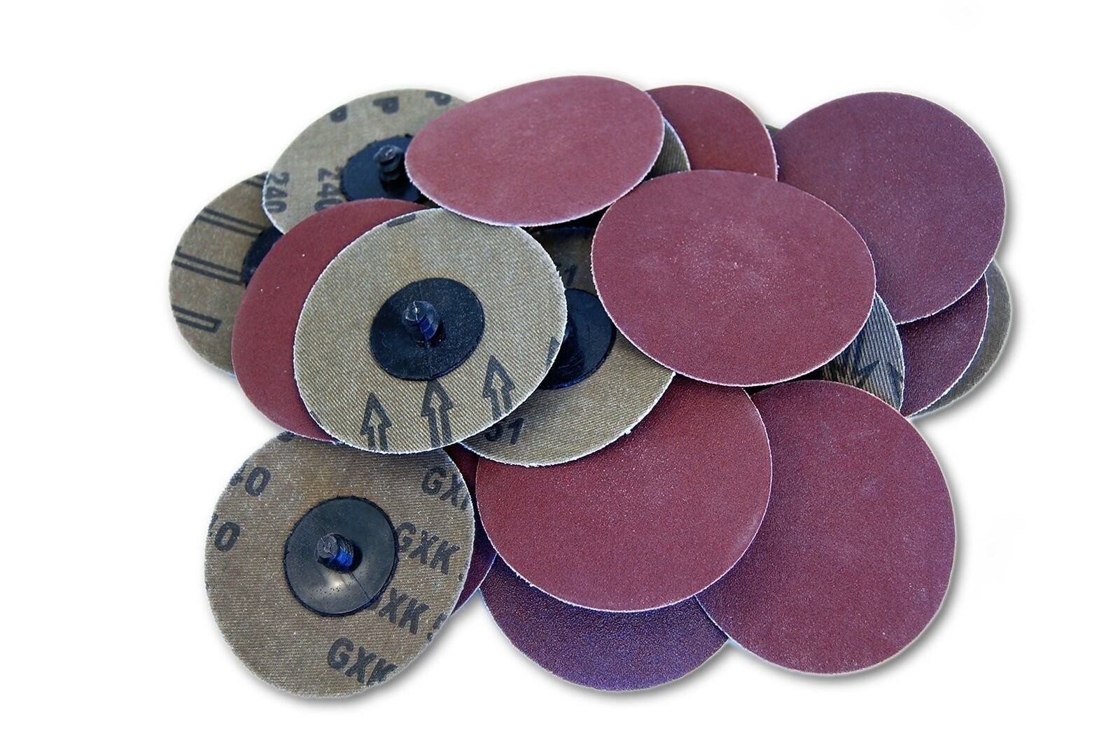 25PC 3″ ROLOC DISCS 240 GRIT R TYPE SANDING ABRASIVE ROLL LOCK FINE – NEW!