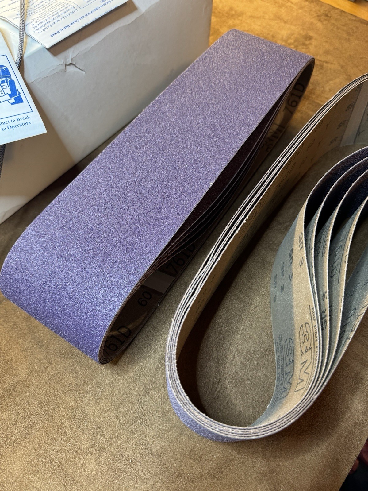 3M Cloth 761D Sanding Belts 10 Total 4”x36”. 60grit
