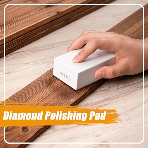 3 Pcs Diamond Hand Polishing Pads, 60 Grit Diamond Sanding Pad 3PCS-60#