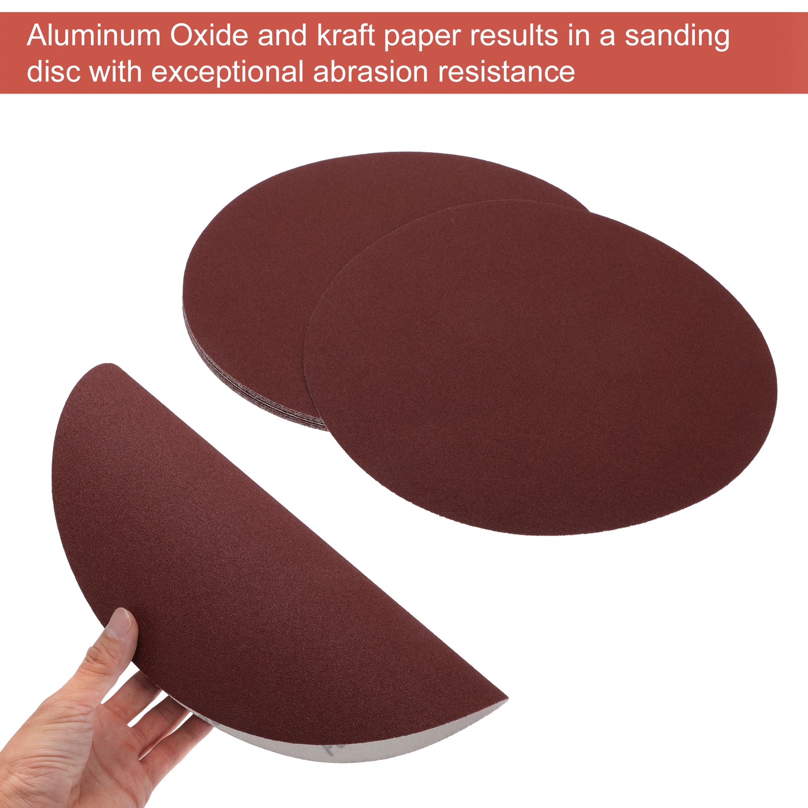 Universal 12″ Sanding Discs Round Hook and Loop Sandpaper 80 Grits Pack of 10
