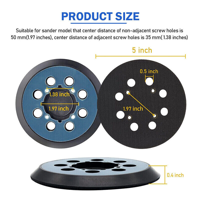 5 inch Orbital Sander Replacement Pad Hook Loop for Dewalt DWE6423 DWE6421K