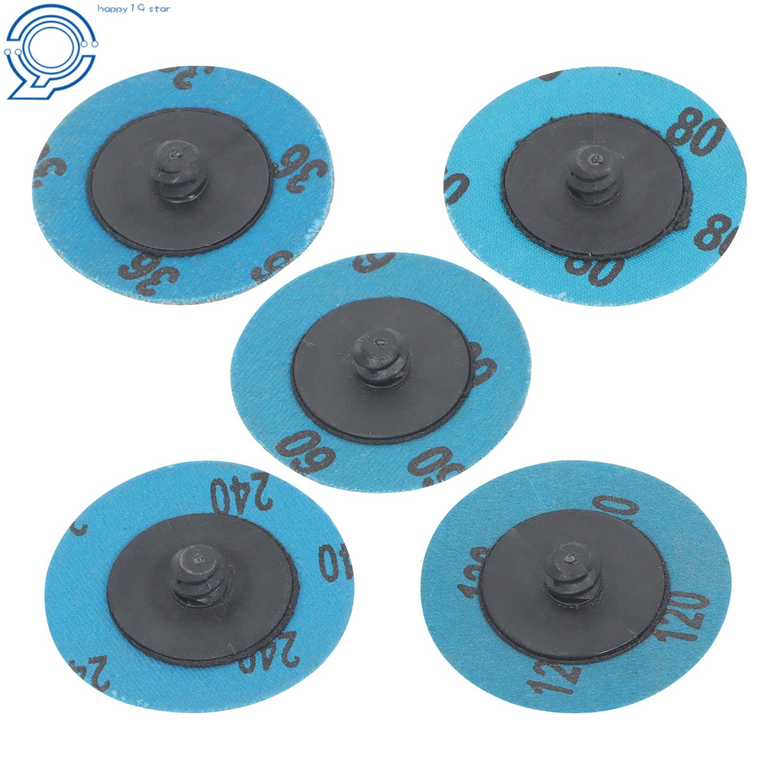 50 Pack Mixup 2 Inch Roll Lock Quick Change Discs Set 36/60/80/120/240 Grit