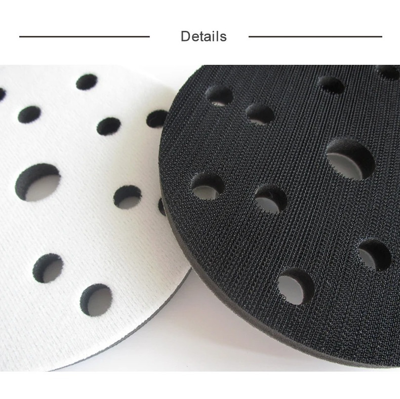 1pc 6in 15 Hole Pneumatic Sanding Sponge Buffer Pad Self Adhesive Soft – NEW