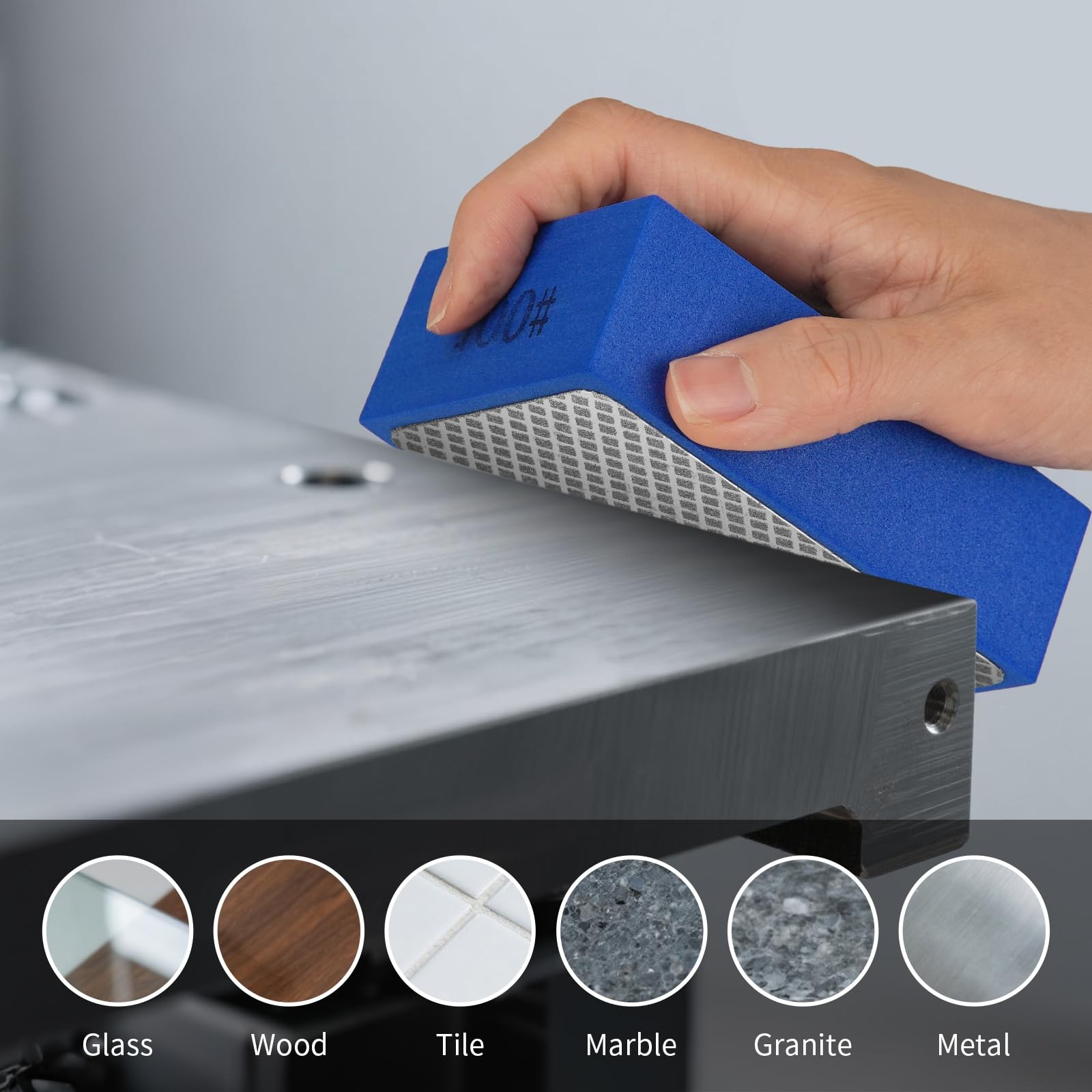 4 Pcs Diamond Polishing Pads Sanding Blocks for Wood Ceramic Tile Glass Grinder