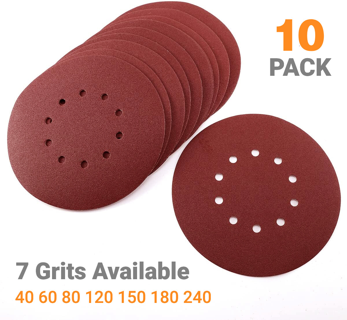 9 inch 10-Hole Drywall Sanding Discs 40 60 80 120 150 180 240 Grit Sander Paper