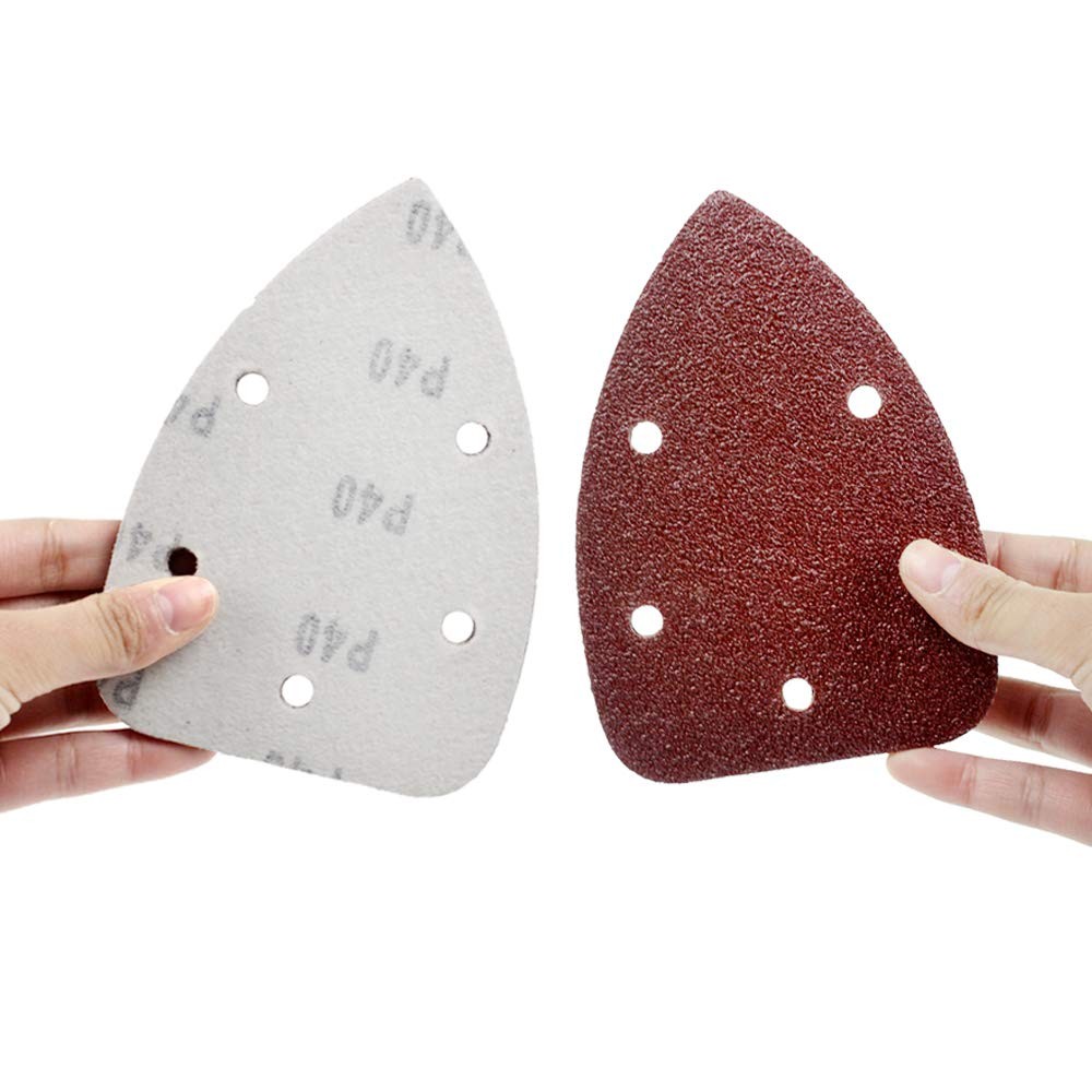 50 Pcs Mouse Detail Sanding Paper Assorted Grits Detail Sandpaper for Wood Metal
