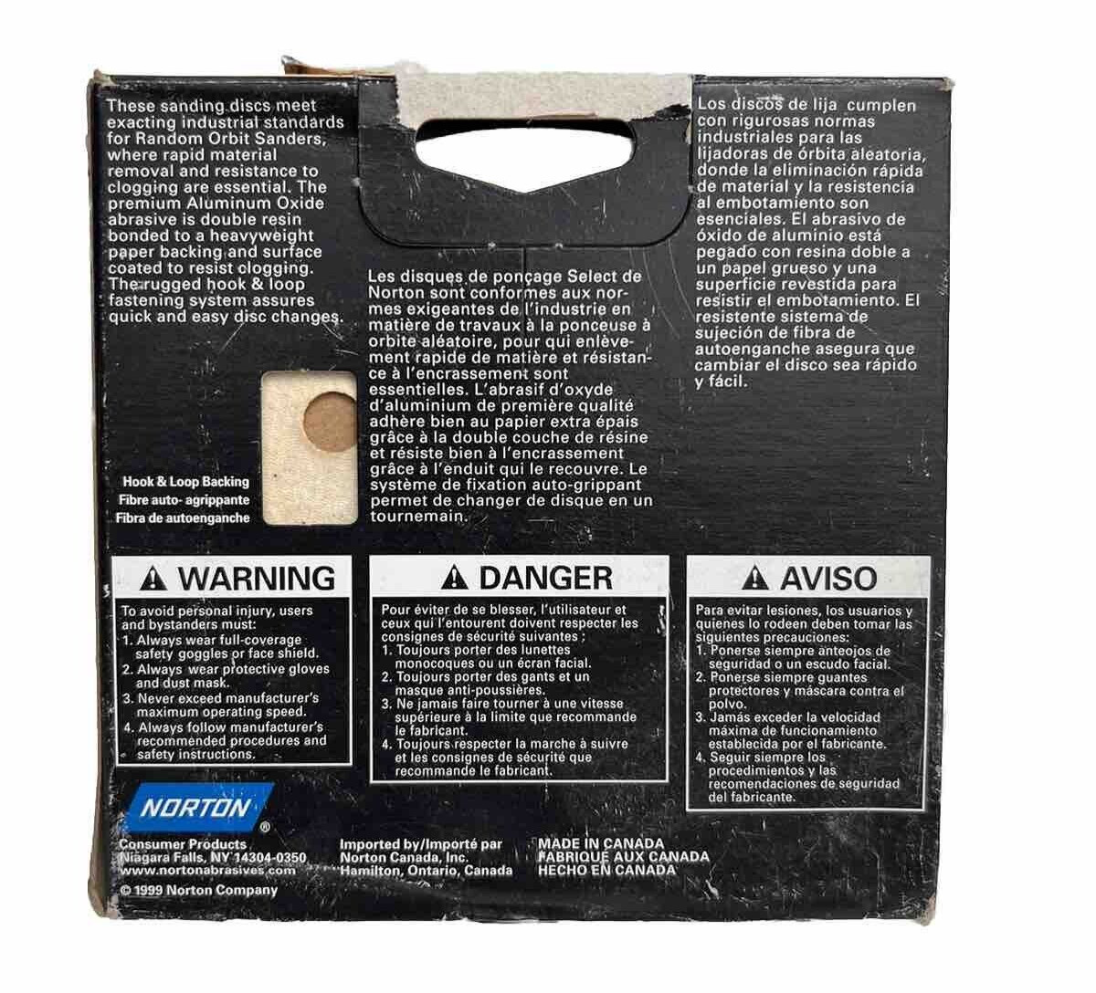 Norton 49214 5″ 100 Grit Hook & Loop Sanding Discs 25-Pack Orbital Sander USA