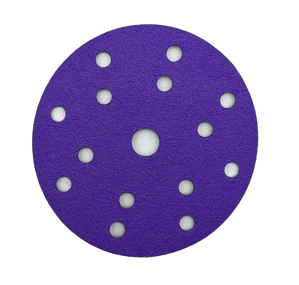100PCS Premium 6” 150mm Ceramic Hook & Loop 15 Holes Sanding Discs P60-P240
