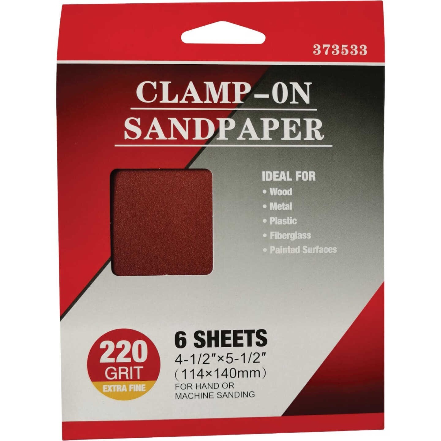 24 SHEETS- 4.5 x 5.5″ Palm Sander 1/4″ Sheets Clamp on Sandpaper -220 Grit XFINE