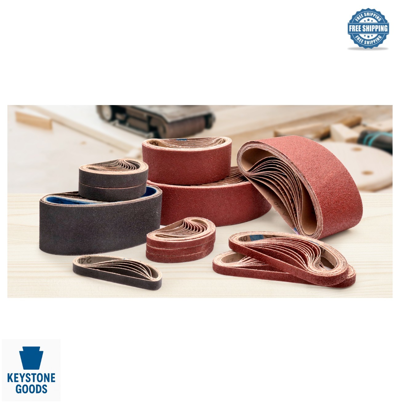 24 Pcs 3×21 Sanding Belts 40 60 80 Grit Aluminum Oxide for Belt Sander Wood