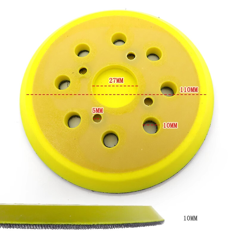 5 Inch 8 Holes 4-Eye Backing Pad 125mm Sanding Pad Hook & Loop For Car/Furniture