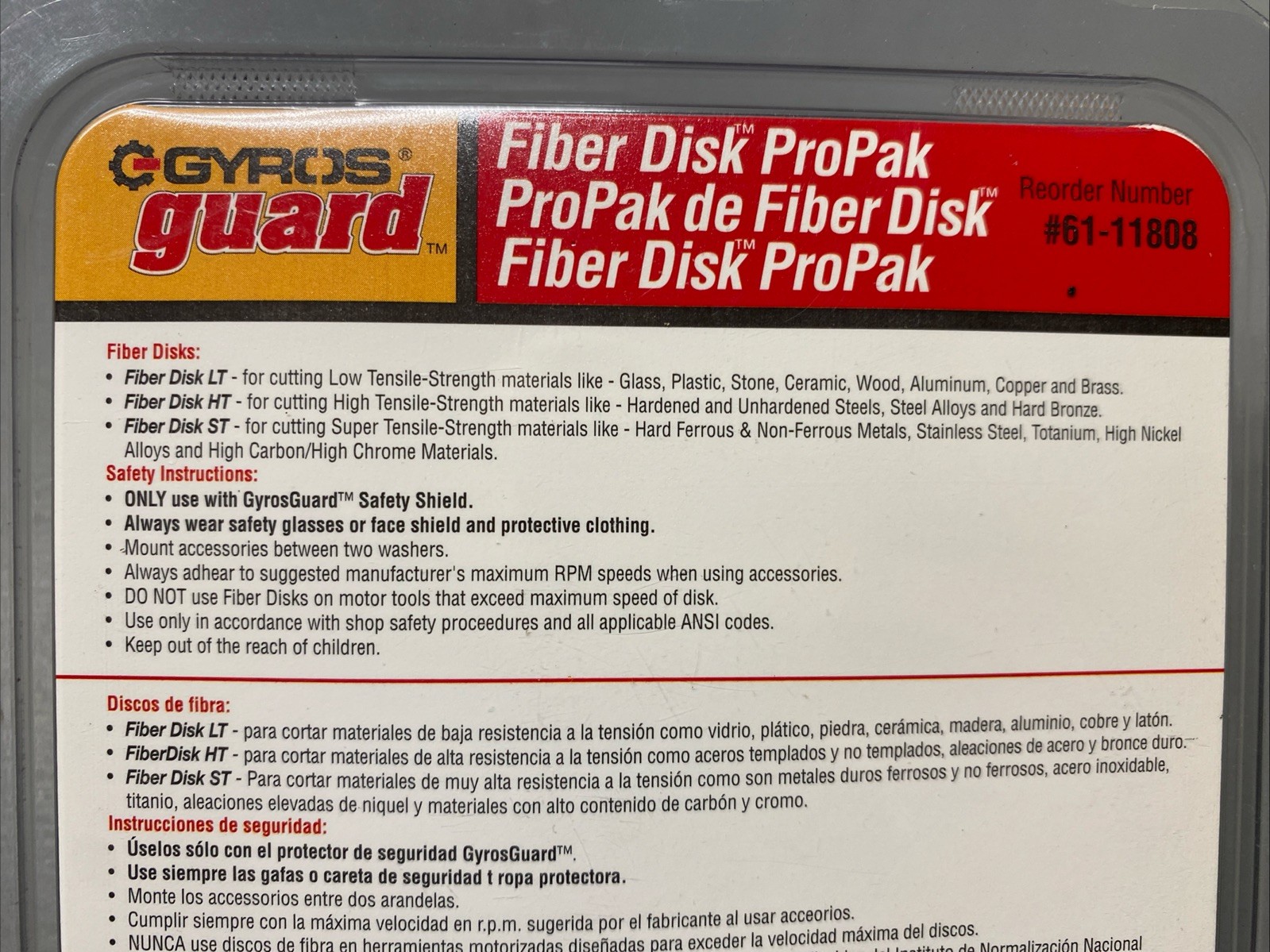 GYROS Fiber Disk Pro Pack Cut-Off Wheels & Mandrel 8 Piece 61-11808