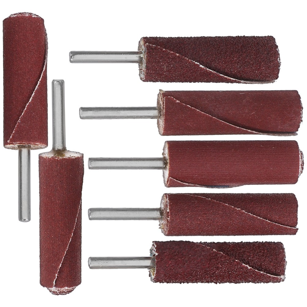 7Pcs Durable Sanding Drum Kit for Polishing Cylinder Head Porting Dark Red