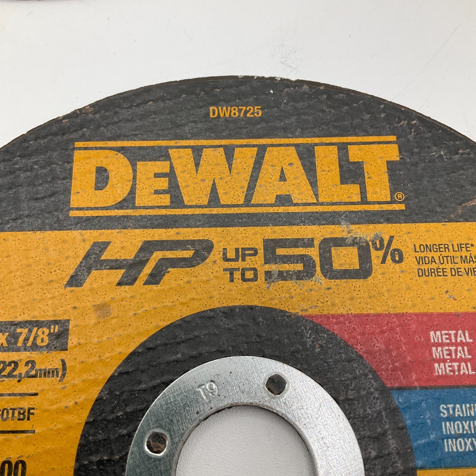 Lot of 2 DeWALT DW8725 6″ Metal Cut-Off Wheels Type 1 6″x.045″x7/8″