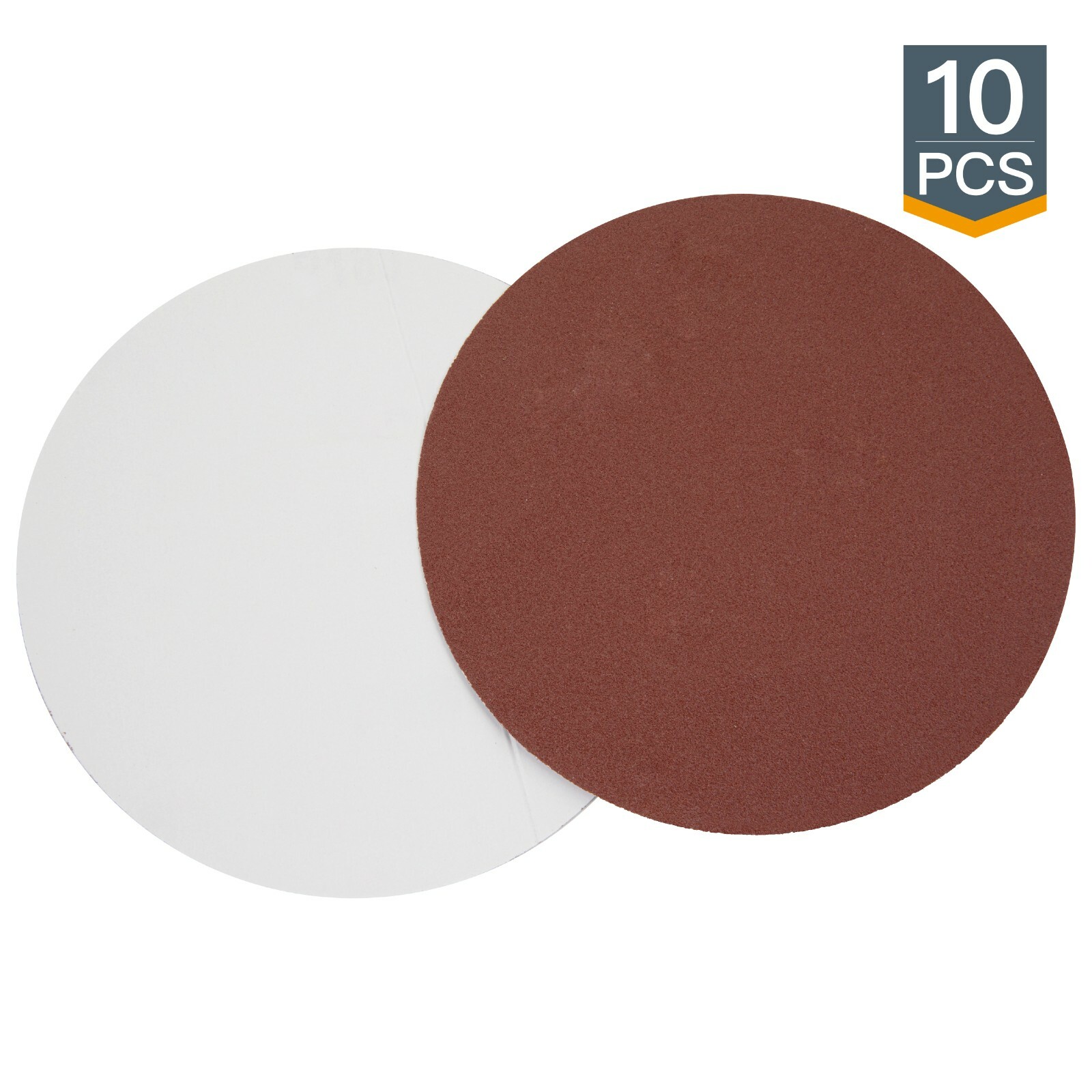 POWERTEC 8 inch PSA 60 Grit 10pcs Aluminum Oxide Adhesive Sanding Disc 110540