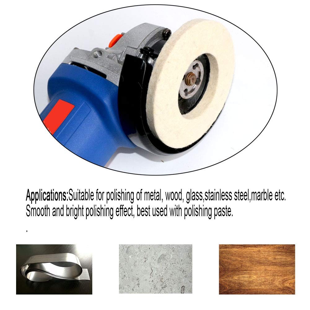4.5″ x 7/8″ Inch Wool Felt Disc Polishing Buffing Wheel Pad 4.5 inch 7pcs
