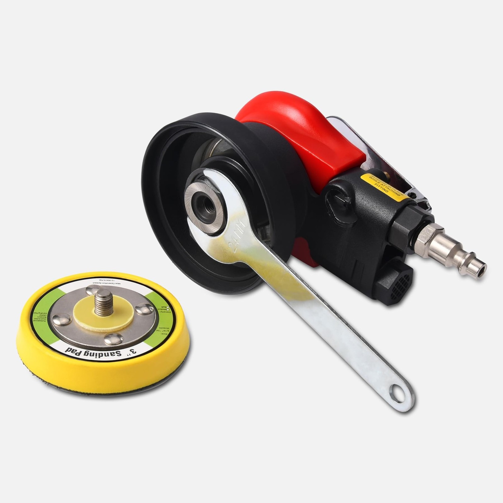 3inch Random Orbital Sander – Pneumatic Palm Sander For Wood, Composites,