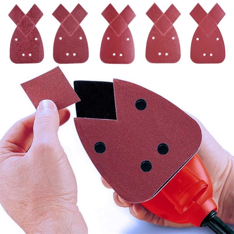 10pcs 40-2000 Grit Mouse Detail Sanding Sheets Hook & Loop for Black and Decker