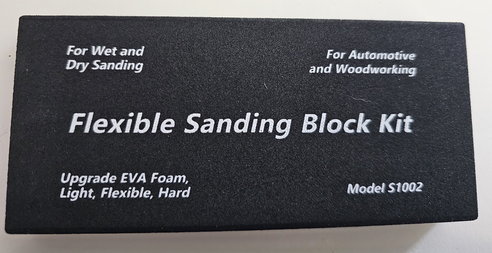 7PCS Sanding Block Kit Flexible EVA Foam Wet or Dry Autobody Hand Sanding Black