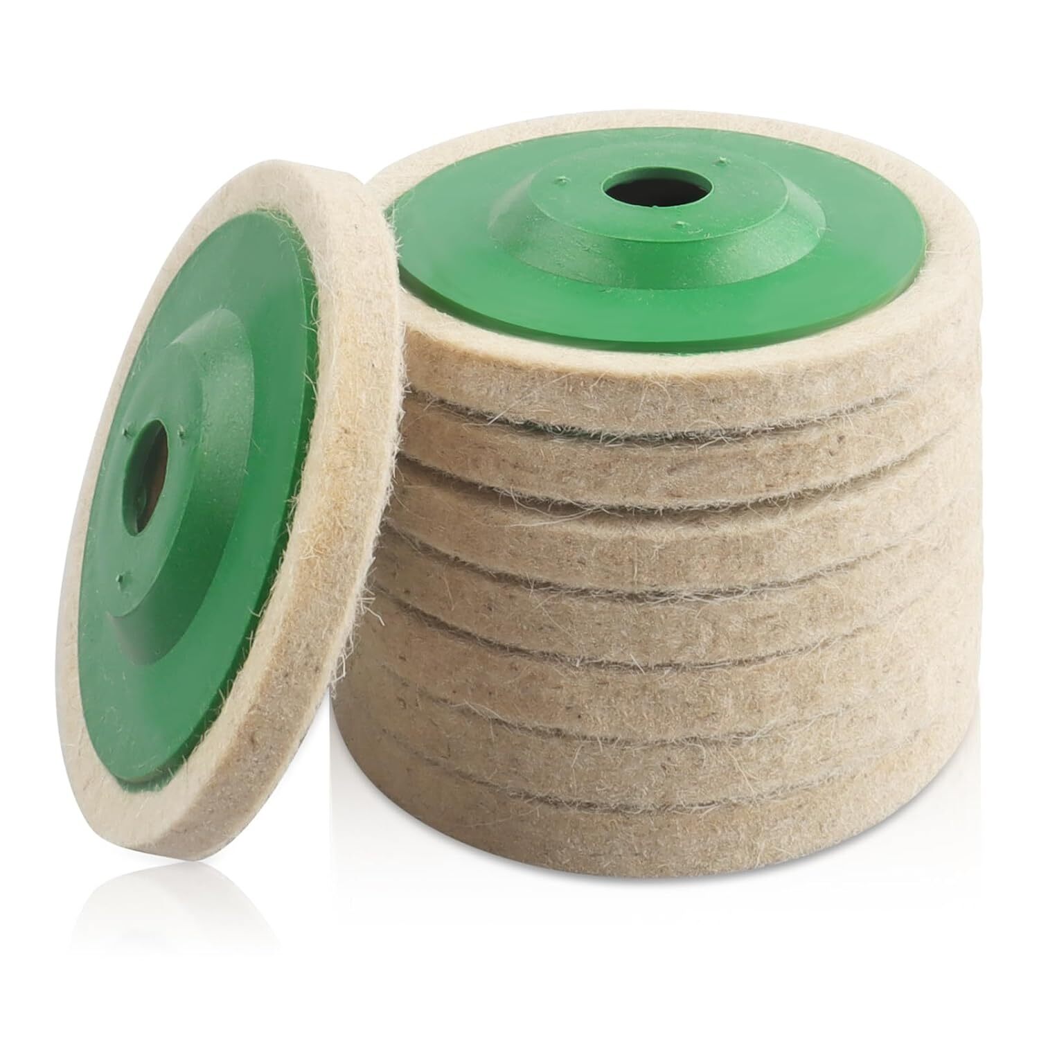 Wool Felt Polishing Wheel Disc 10pcs 4″Arbor Buffing Wheel For 100 Angle Grinder