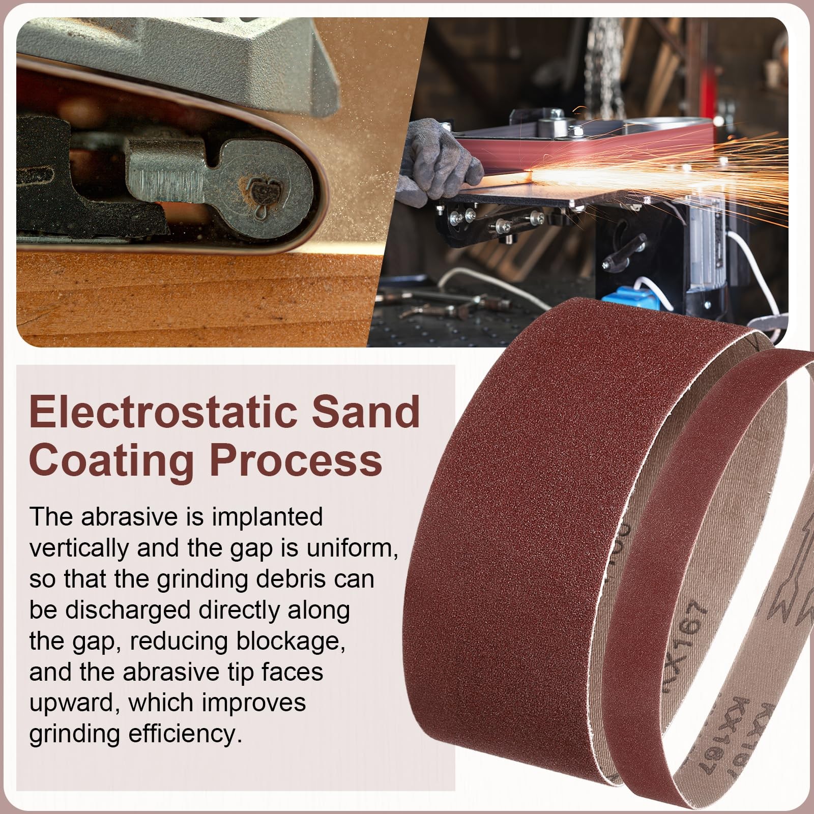 1/2 x 12 Inch Sanding Belts, 20 Pcs 80 Grits Aluminum Oxide Abrasive Belt San…
