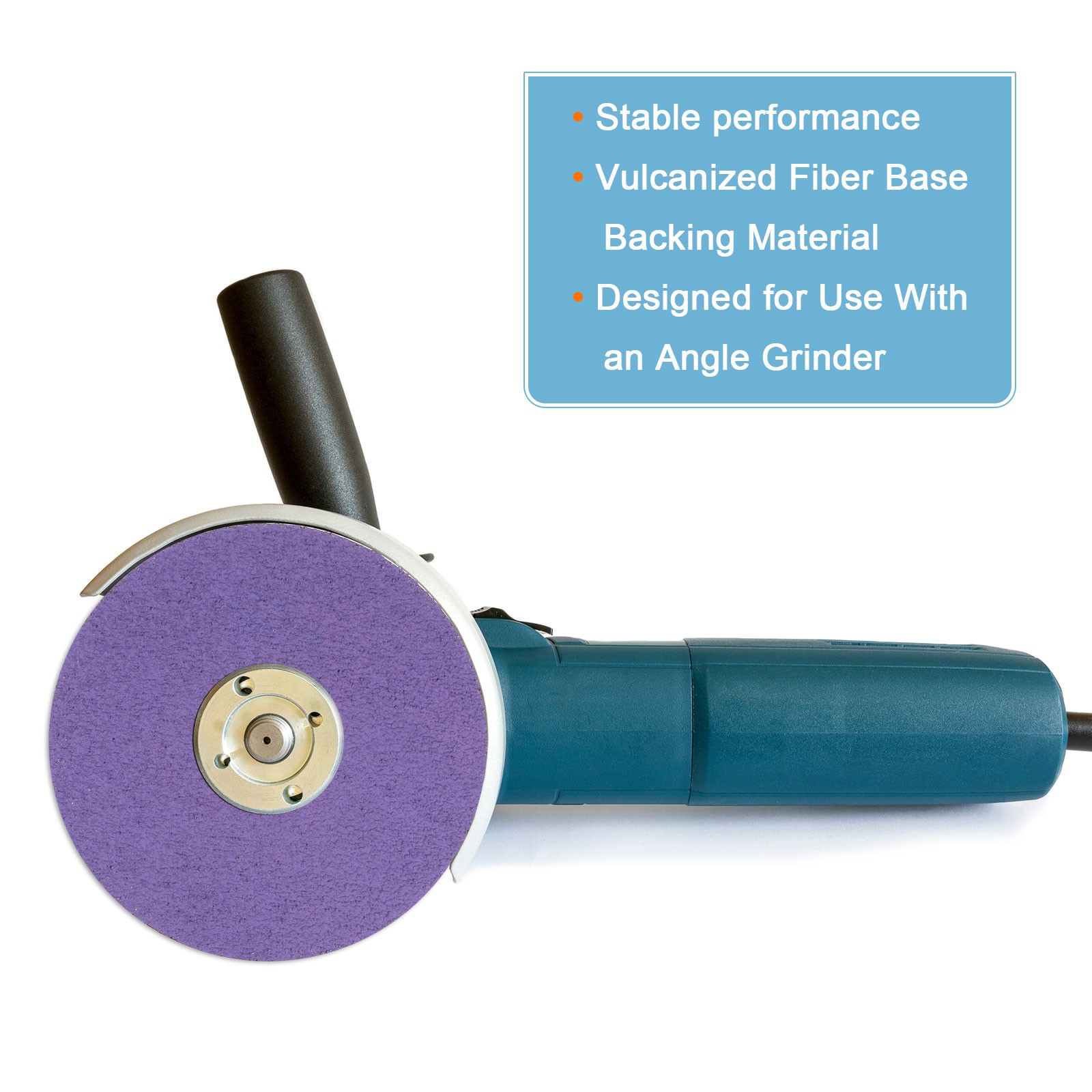 5PCS 36 Grit Fiber Grinding Sanding Discs 5″ x 7/8″ Ceramic Discs Purple