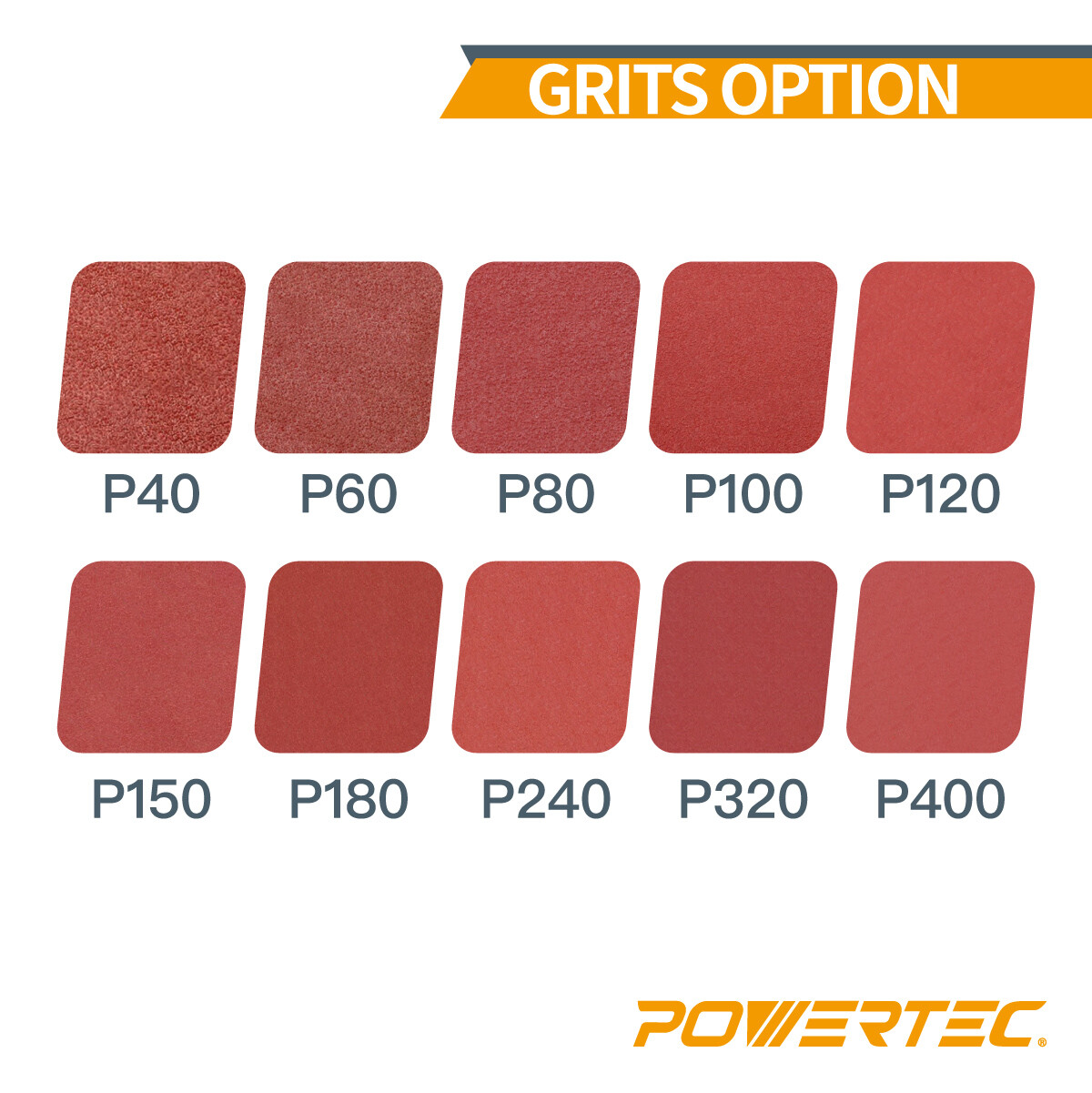 POWERTEC 3 x 21″ Sanding Belt Aluminum Oxide Sandpaper, 100 Grit 10pcs (110440)