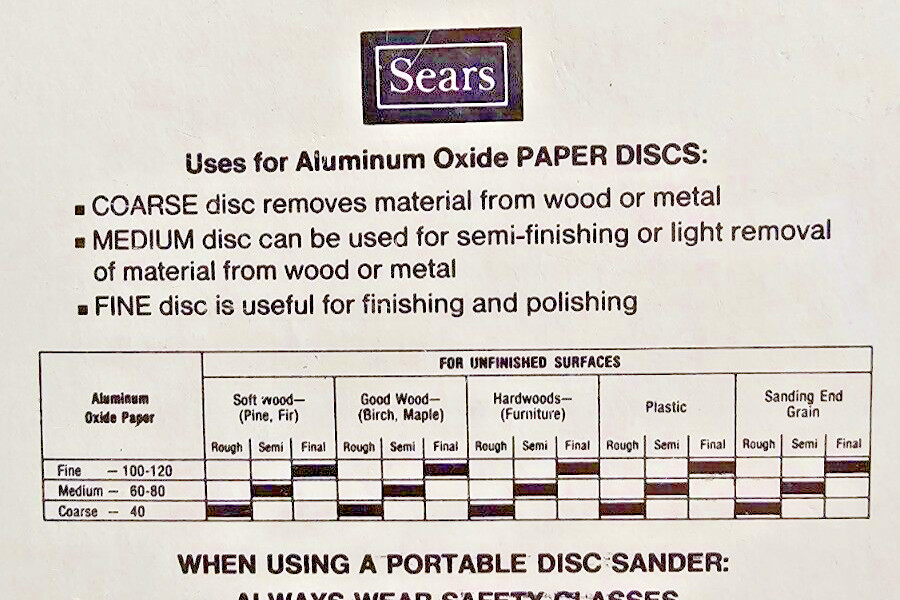 Sears 9″ Sanding Discs Coarse 36 Grit 6 Pack 5/8 Center Hole General Purpose AH