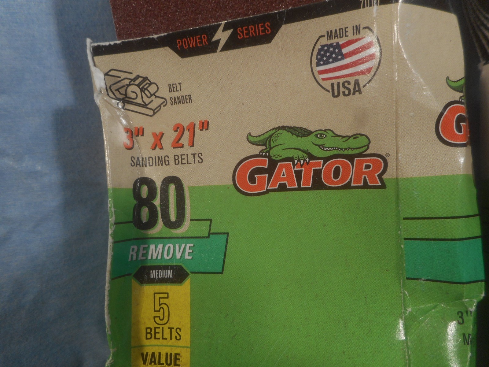 10 Gator 3″ X 21″ Sanding Belts 50 Grit Coarse & 80 Medium sandpaper