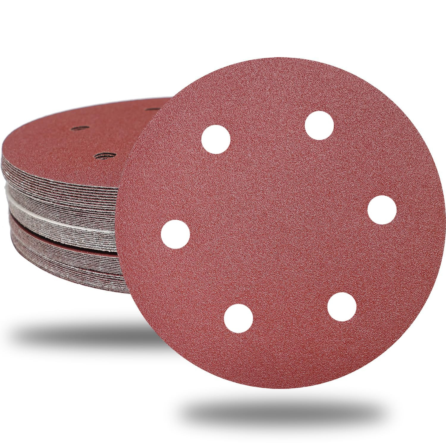 30 PCS 9 Inch 6 Hole Drywall Sanding Discs Set- 80 100 120 180 240 400 Grits, 9″