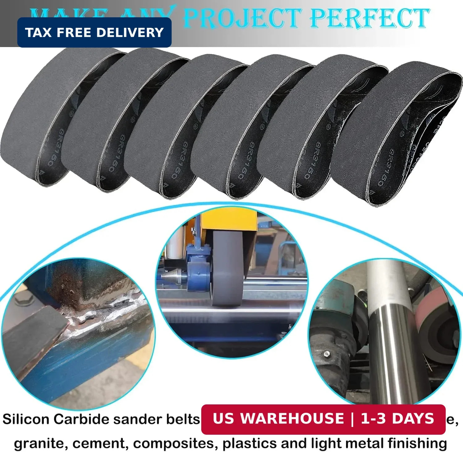 12 PCS 4 x 36 Inch Silicon Carbide Sanding Belts Assortment- 80, 120, 240, 400,