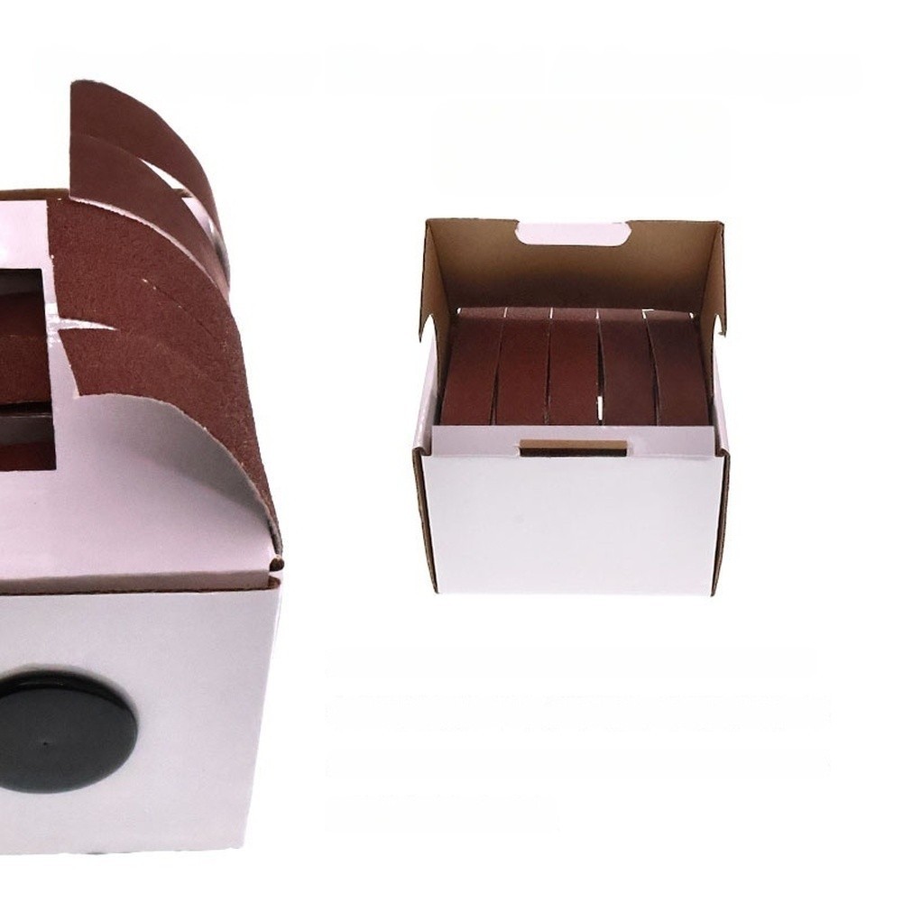 Furniture Polishing Sandpaper Roll Red 2.5 x 500cm Aluminum Oxide Abrasive