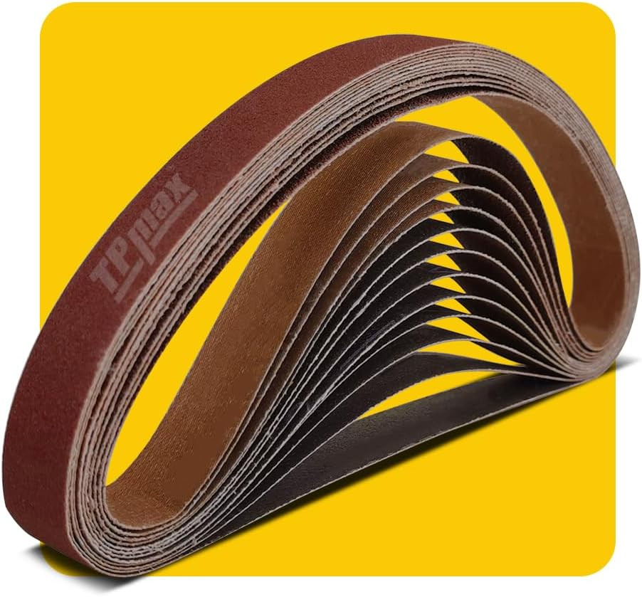 1 X 42 Inch Sanding Belt Pack 1-Inch X 42-Inch,12 Pcs Aluminum Oxide for Sander