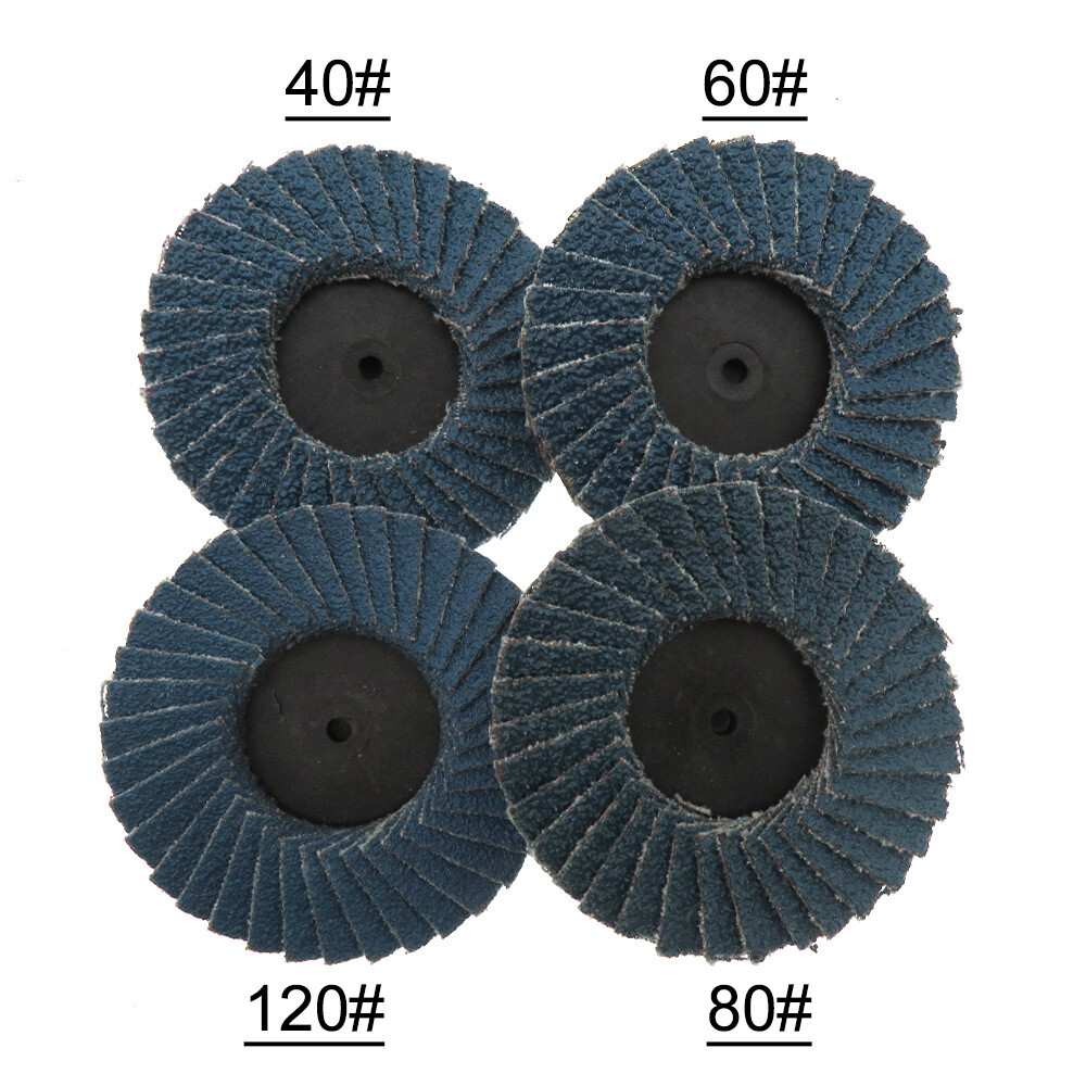11Pcs 2″ 50mm Flap Disc Roll Lock Quick Change Sanding Discs Mix Set 40-120 Grit